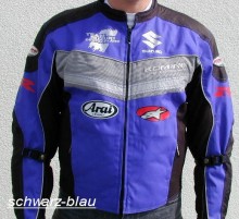 team-jacke schwarz-blau